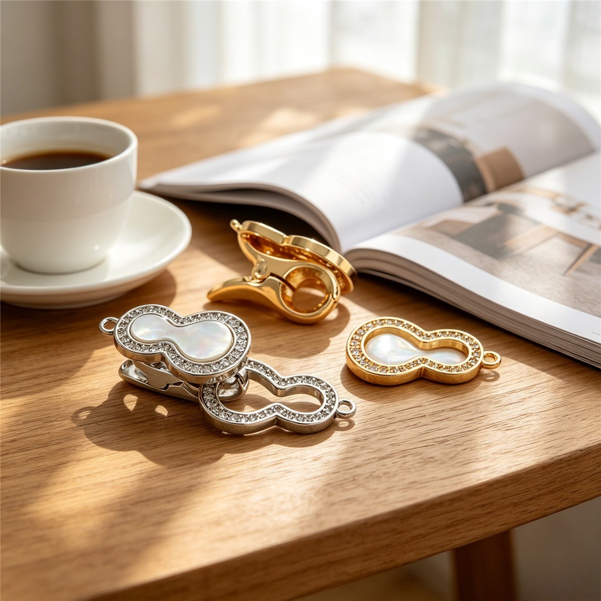 Toggle Clasp Gold - Латунная застежка-тогл в форме тыквы с