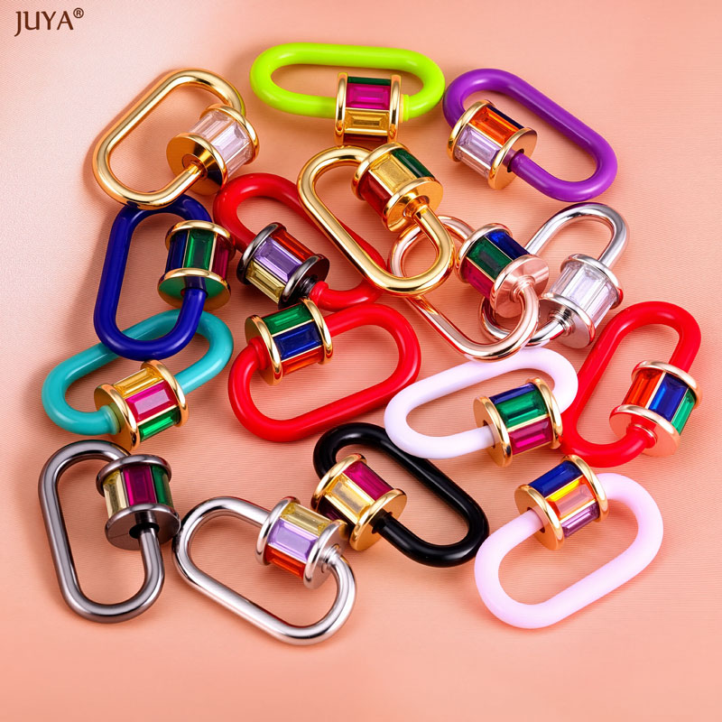 Jewelry Making Kit For Adults - Застежки-карабины JUYA Rainbow Crystal Enamel с
