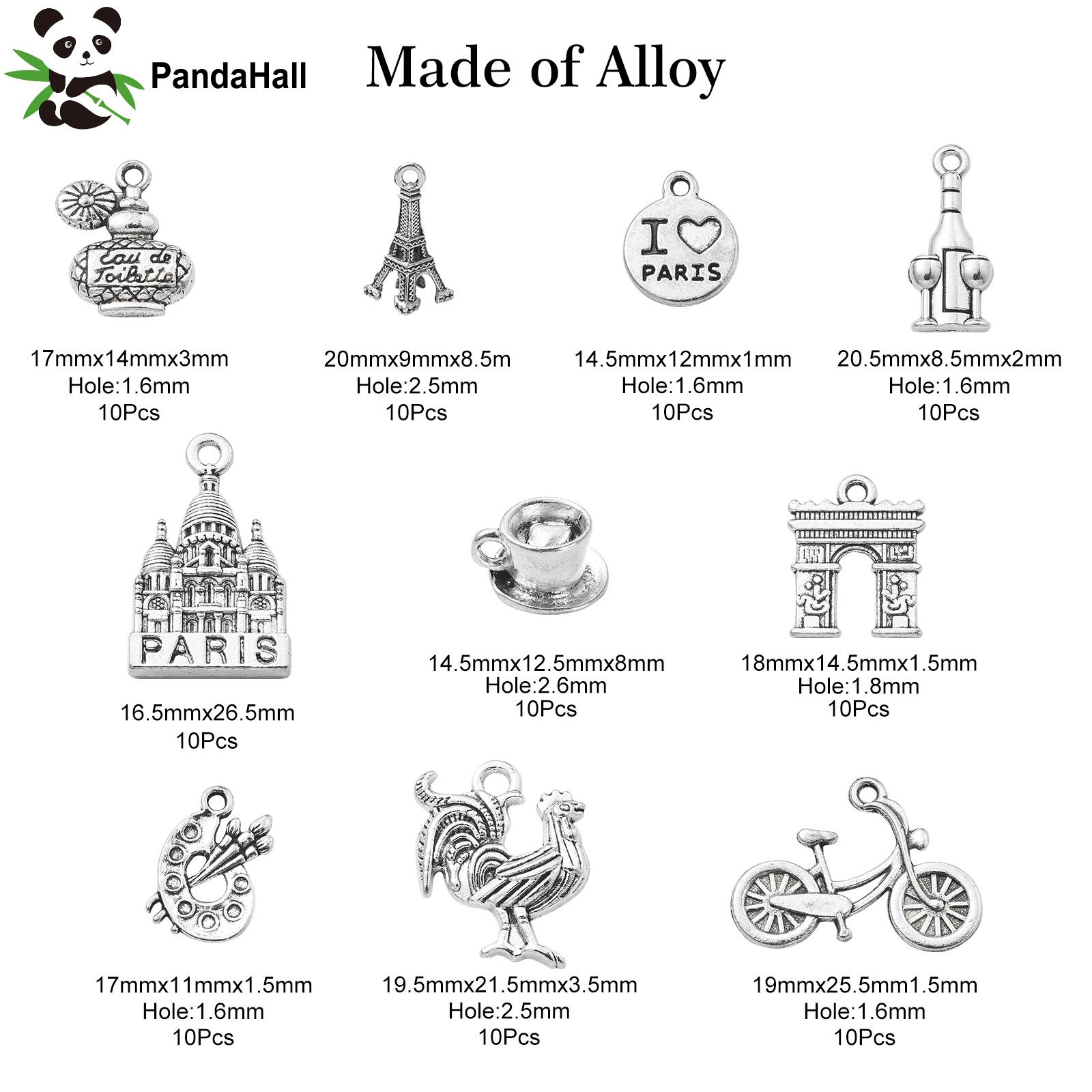 Jewelry Making Paris - PandaHall 100 шт. 10 стилей: подвески