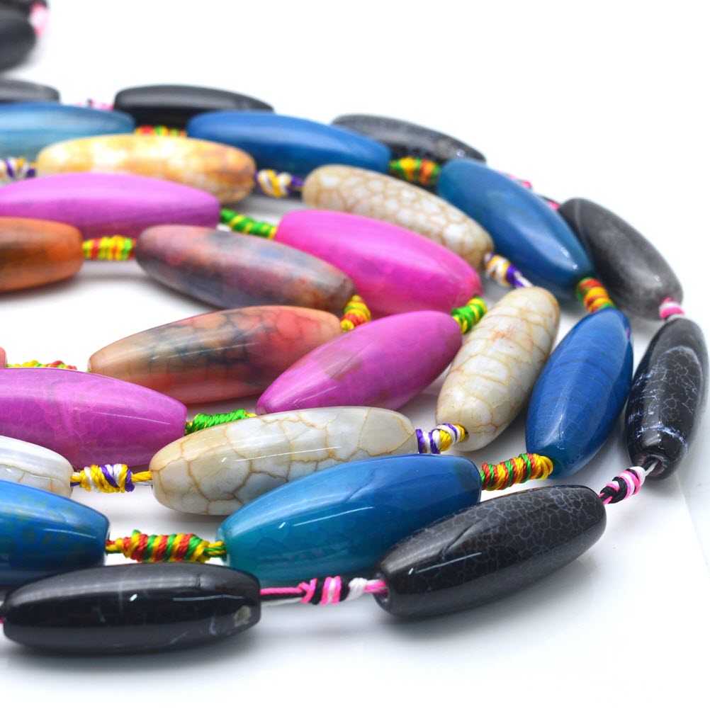 Jewelry Making Store - Натуральный камень, красочный большой агат, бусины
