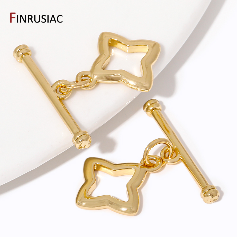 Toggle Clasp Gold - Застежки-тогглы из латуни с позолотой 18K,