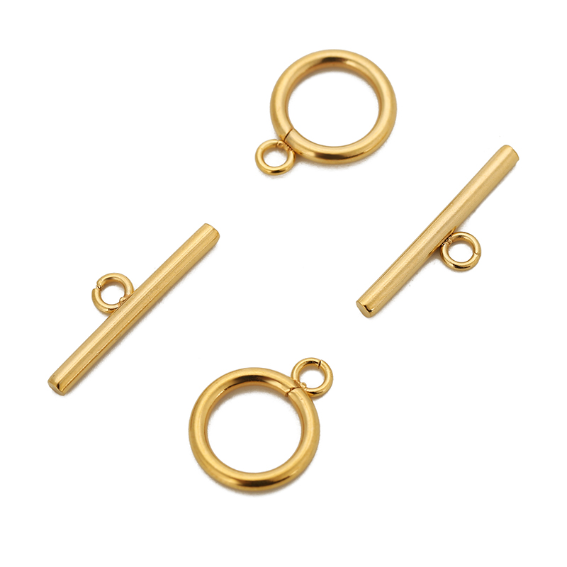 Toggle Clasp Gold - 5/10 регулируемые застежки из нержавеющей стали