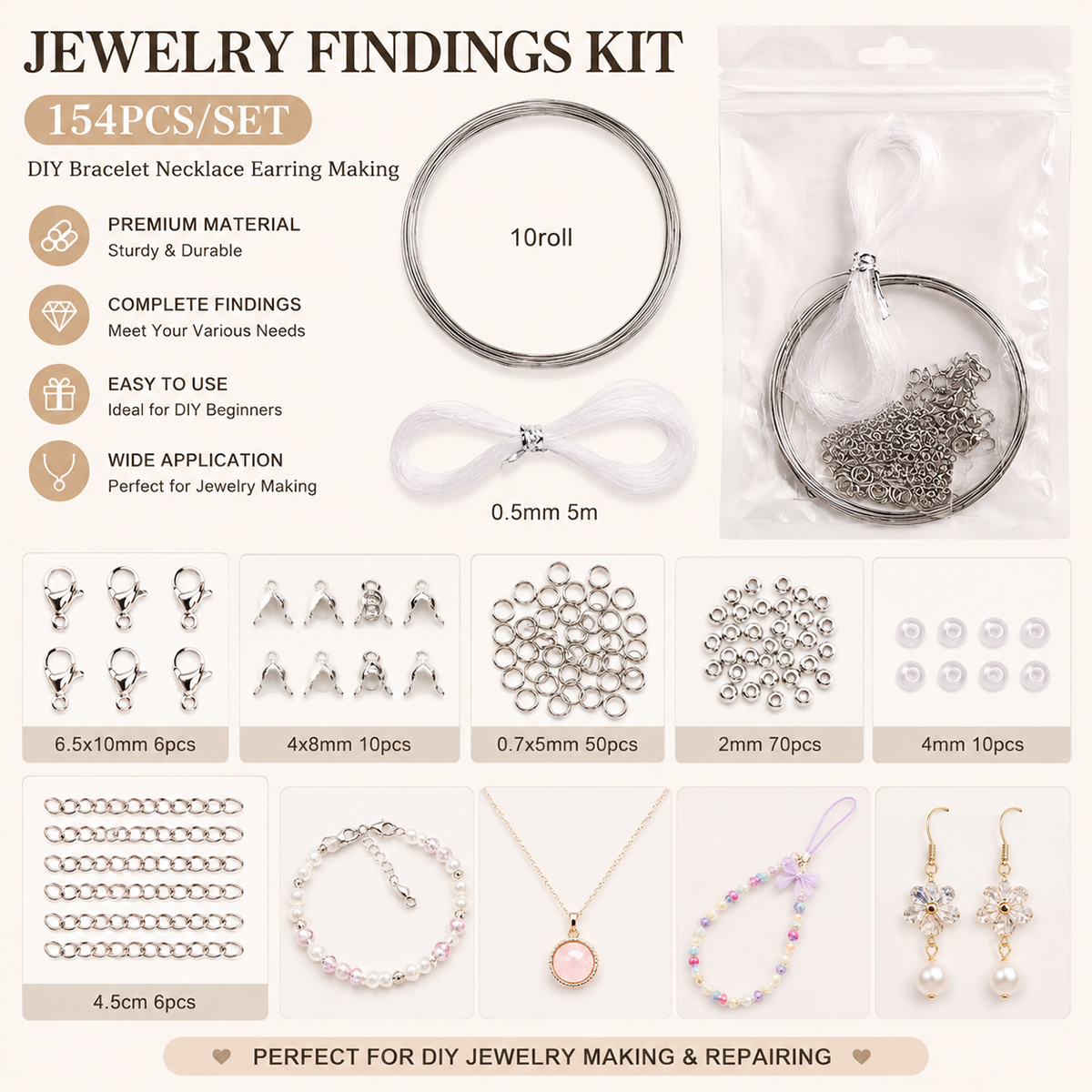 Jewelry Making Thread - Набор для изготовления украшений из 154