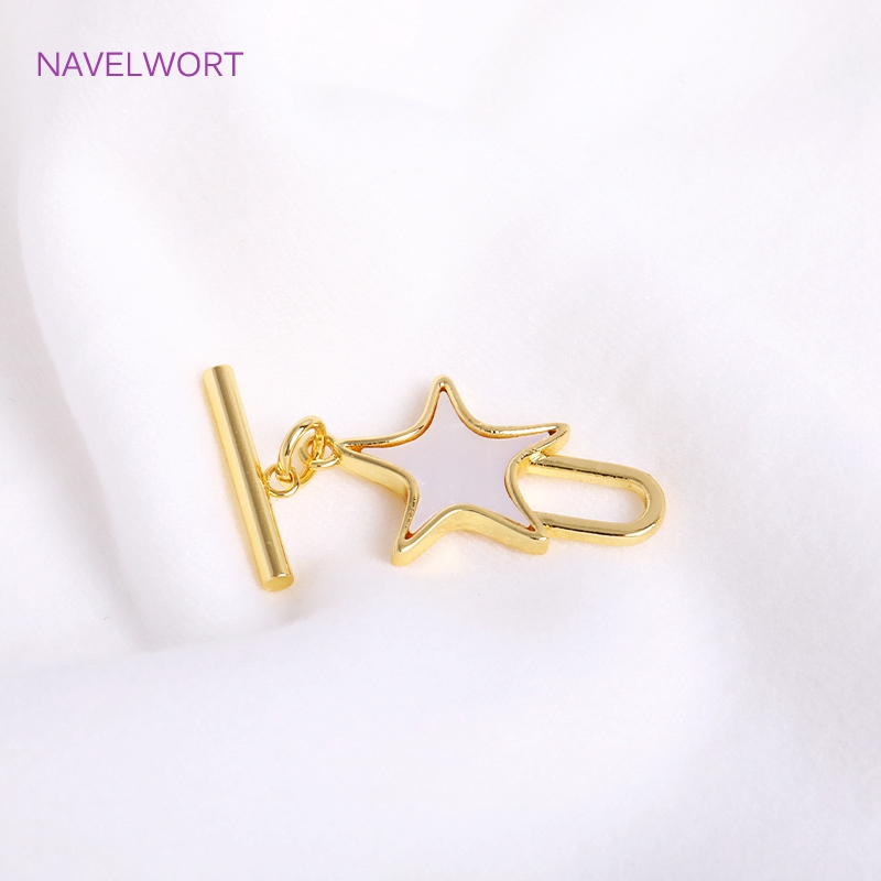 Toggle Clasp Gold - Модные застежки-пентаграммы из натуральной ракушки OT,