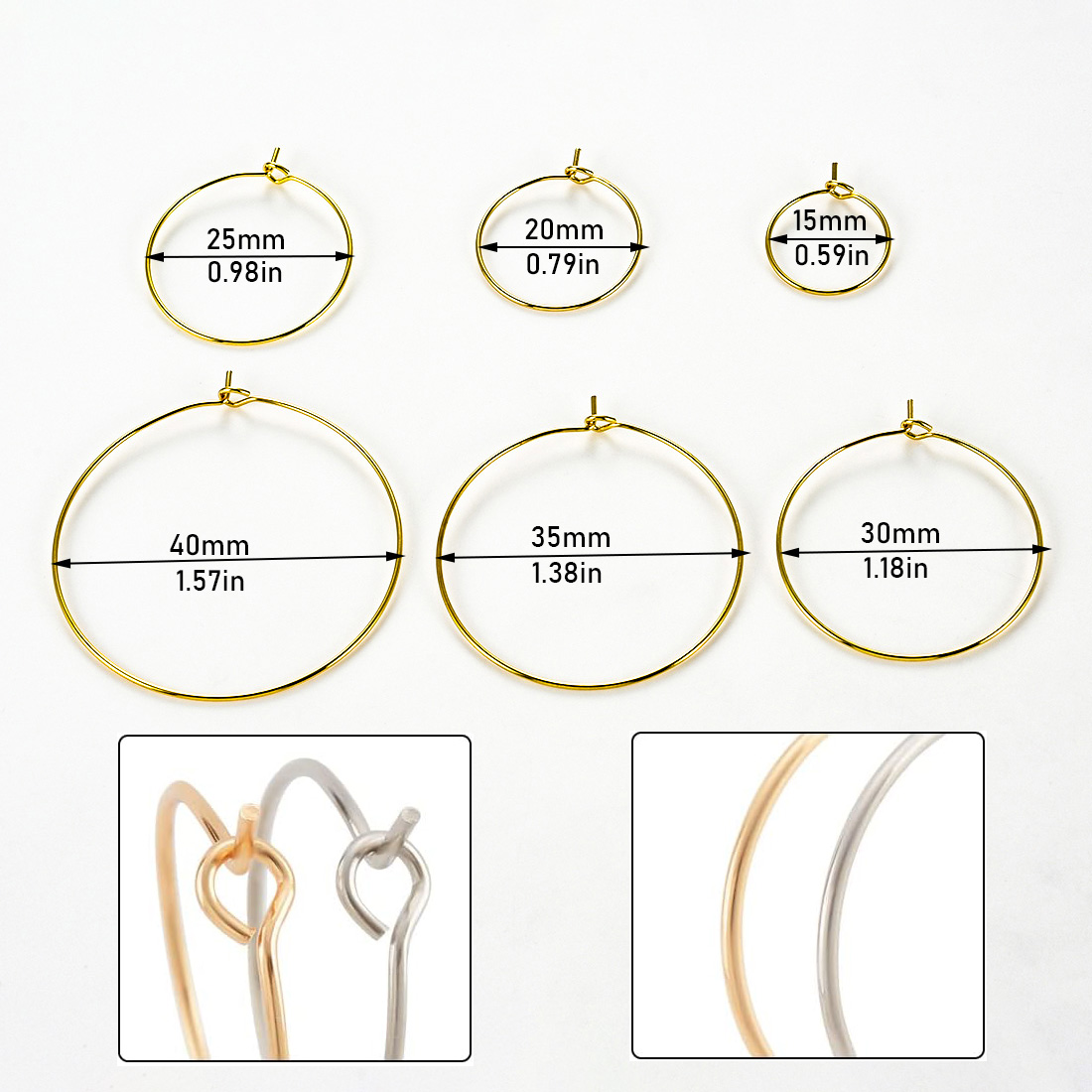 20 шт., круглые серьги из нерж – обзор и цена Jewelry Making Gold Wire