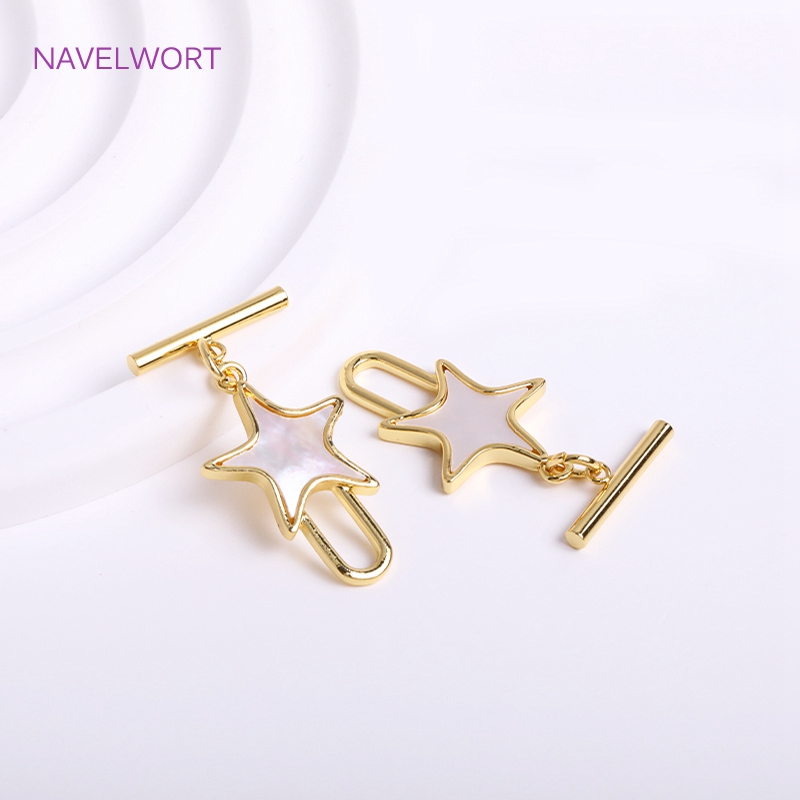 Модные застежки-пентаграммы из – обзор и цена Toggle Clasp Gold