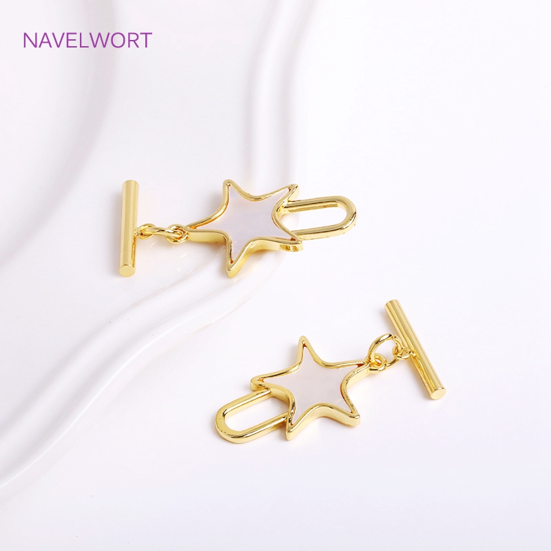 Модные застежки-пентаграммы из – обзор и цена Toggle Clasp Gold