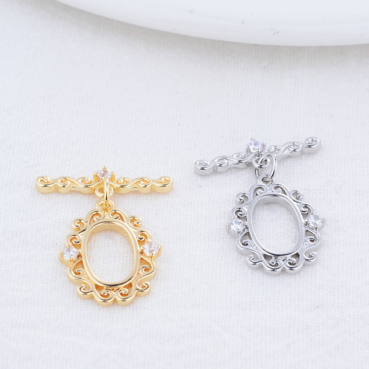 Латунные застежки с покрытием  – обзор и цена Toggle Clasp Gold