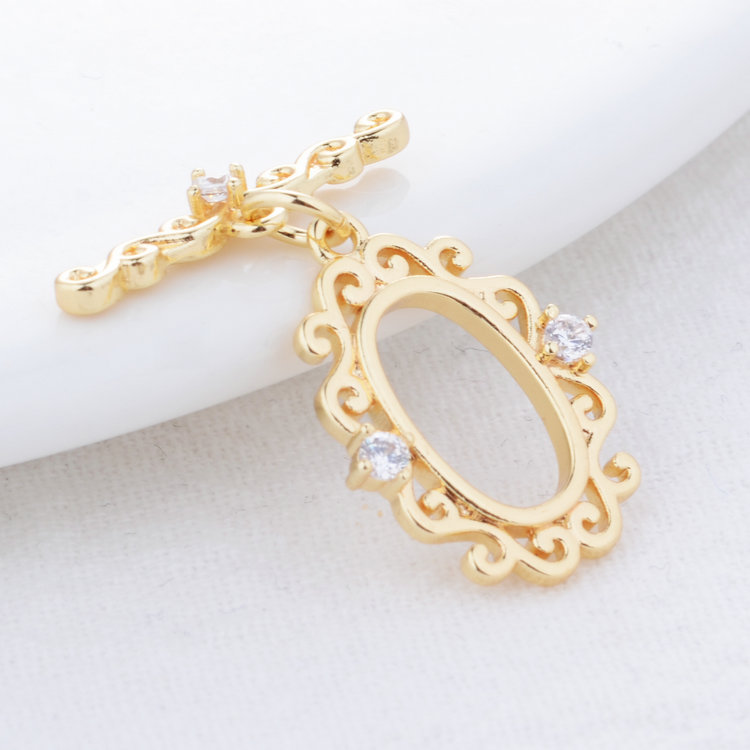 Латунные застежки с покрытием  – обзор и цена Toggle Clasp Gold