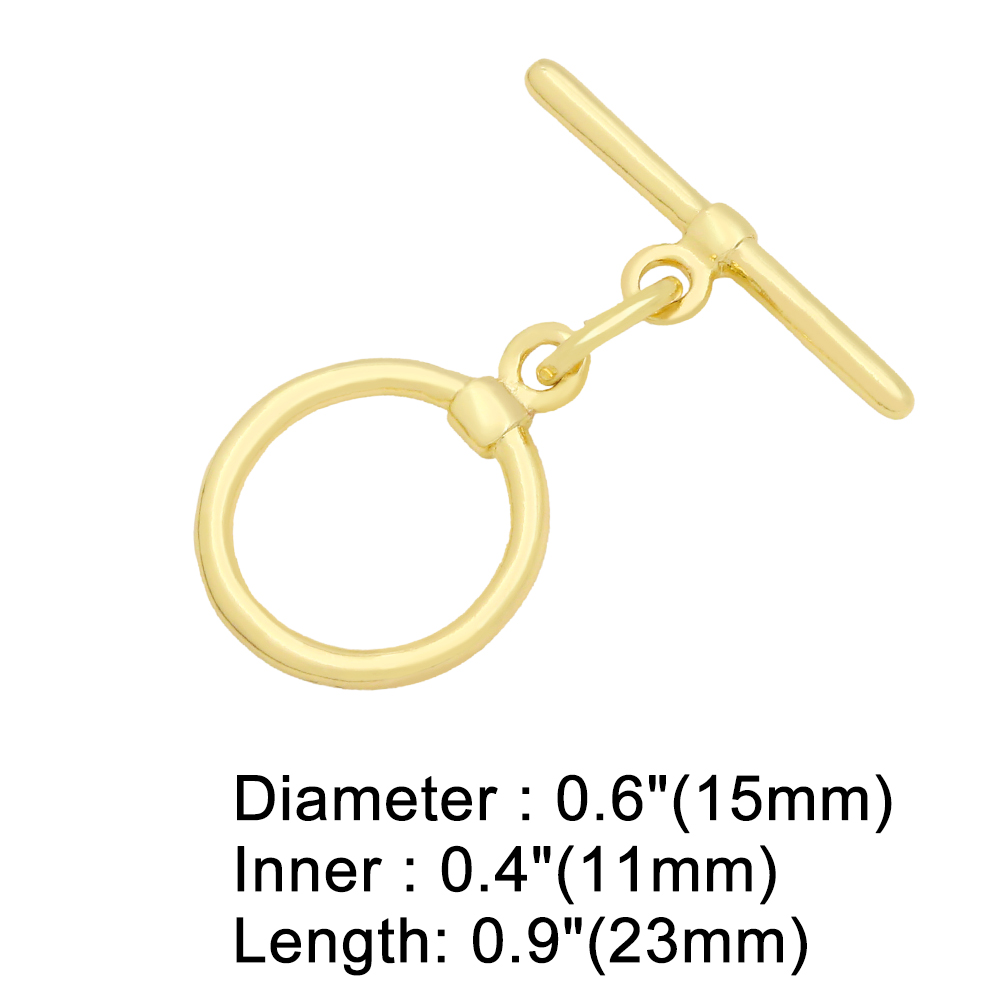 OCESRIO модные круглые застежк – обзор и цена Toggle Clasp Gold